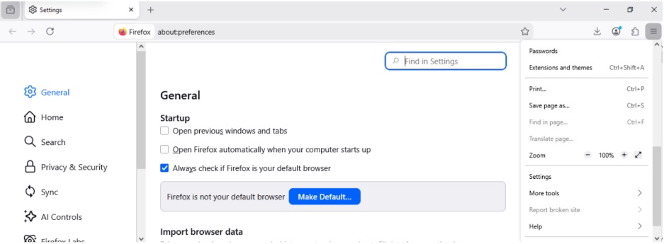 firefox pkcs setup step 1 screen shot.